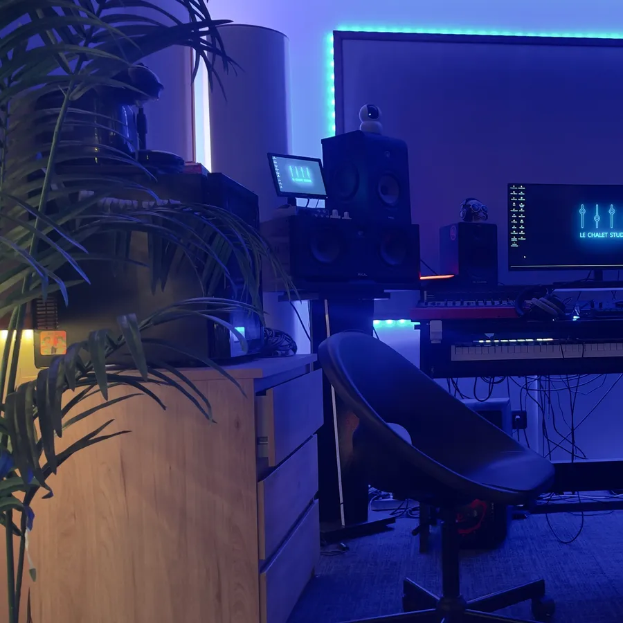 Console de mixage du studio