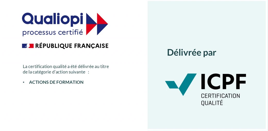 Certification Qualiopi — Actions de formation, délivrée par ICPF Certification Qualité