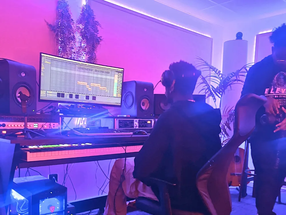 Session de production en studio