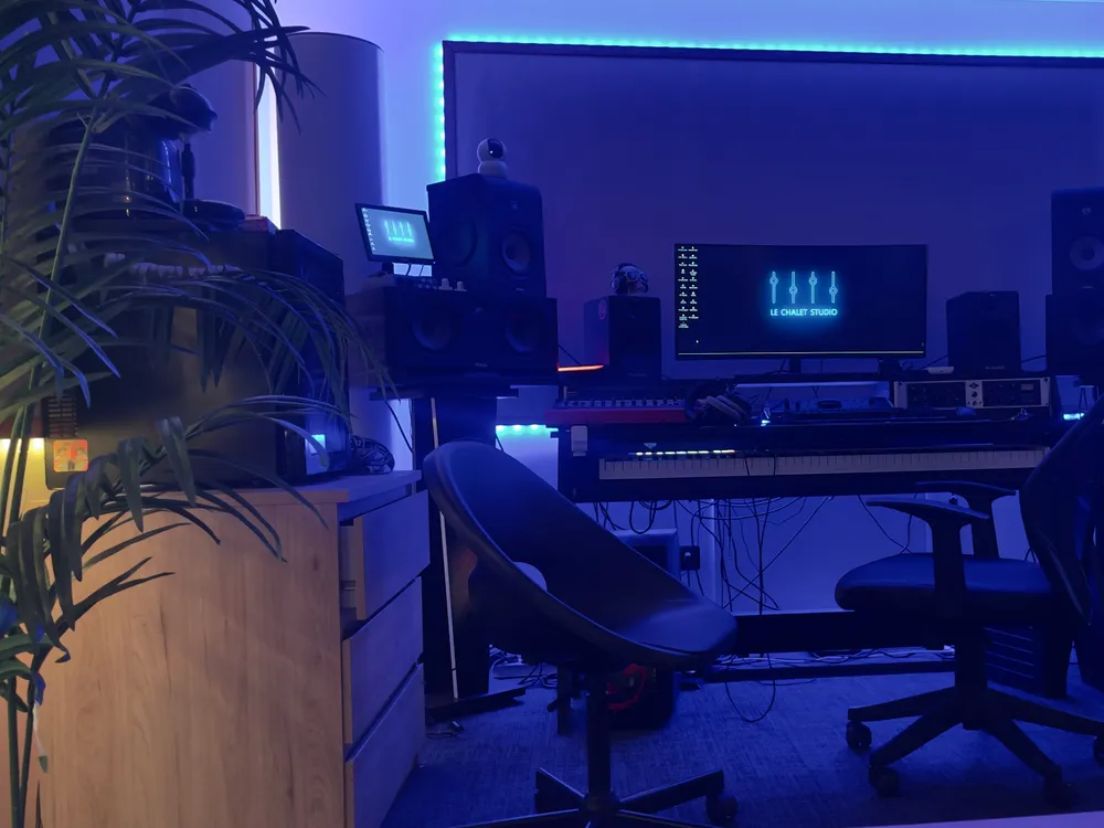 Régie et console du studio